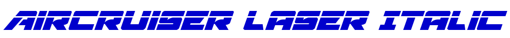 Aircruiser Laser Italic लिपि